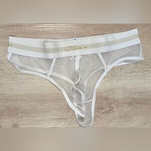 White Sheer Men's Thong